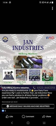 Milking Machine For Cows and buffalo's ,Mat, Fans ,showering, Chillers