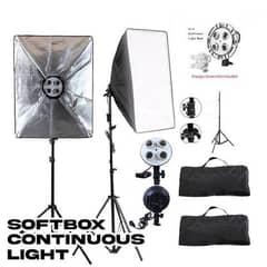 Softbox lighting Kit Stands k sath