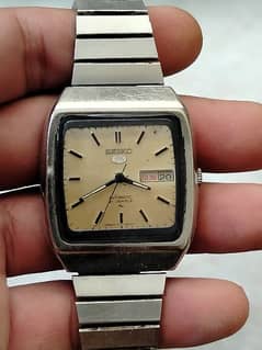 antique Seiko 5 TV shape vintage watch  Japan automatic old is gold