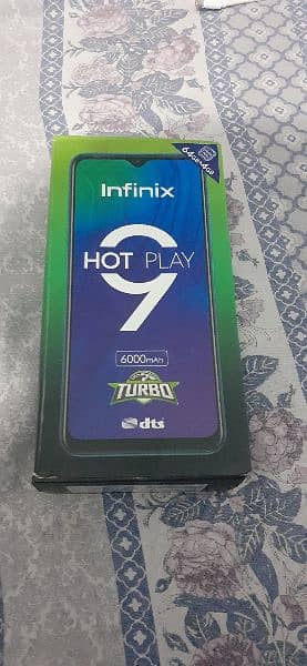 infinix hot 9 play (4+64) new condition 10/10 6000mah battery 4