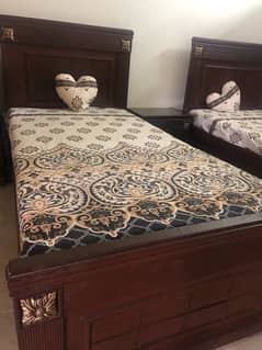 2 Single Beds with Master Molty Foam 6 inch Mattress 0
