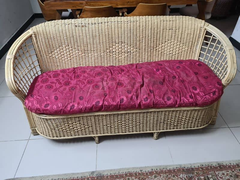 5 seater Cane Sofa set with tables 2