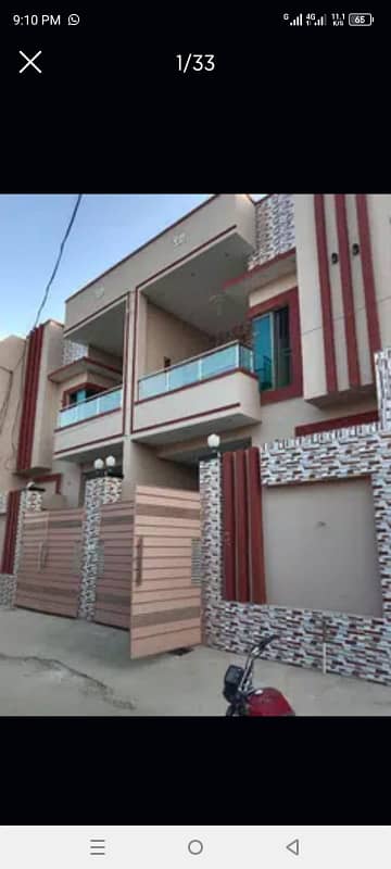 Muslim town darbar Mahal road new brand luxury 4 marly double story house for sale 1