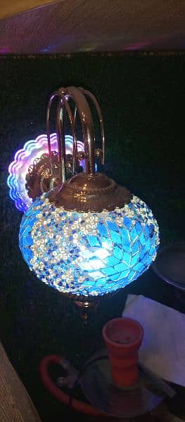 turkish wall lamp with 3 color chnage bulb 6