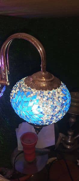turkish wall lamp with 3 color chnage bulb 10