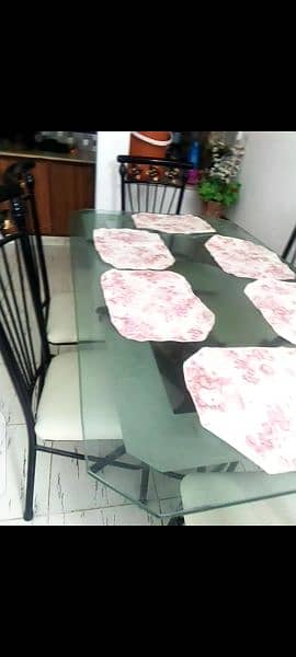 condition good and 6 seeter table and used table 1