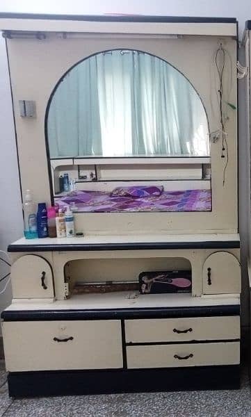 bed with two side table and dressing table 1