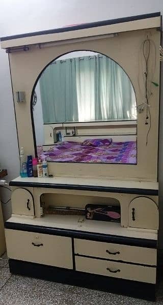 bed with two side table and dressing table 2