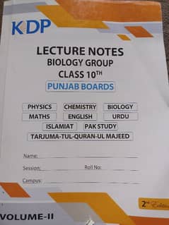 kips lecture notes class 10