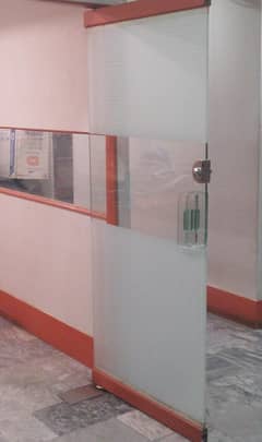 Glass Door with Machine