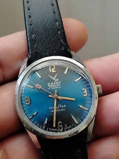 Antique Blue Camy Vintage Watch Swiss Made Seiko 5