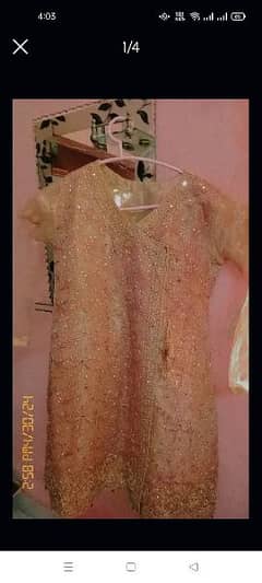 Pink Short Frok Hain Size Small Hain