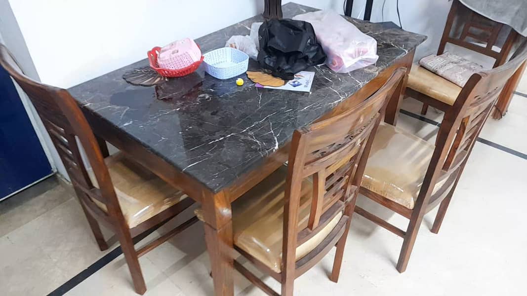 Dinning Table (06 seaters) with Marble Top 2