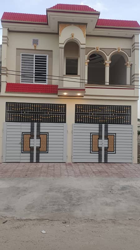 Hassan town Rafi qamar road New brand luxury 5 marly double story house for sale 21