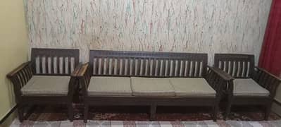 wooden sofa set urgent sale 7 seater