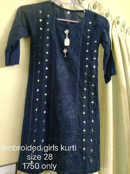 ladies and girls embroided kurties 3