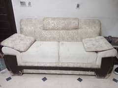 Golden + white Sofa