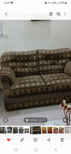 7 seater sofa set in v good condition, 2