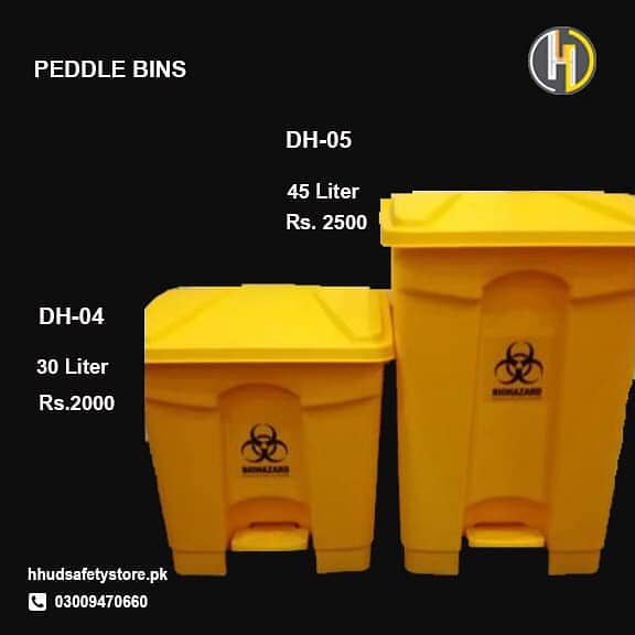 Complete range of Bio Hazards Bins available at HHUD store1200 1