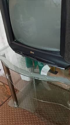 Original LG color tv with (Aero Dome Sounds) with TV trolly