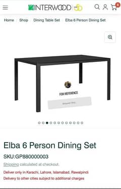 Dinning table Elba for 6 person in black color 0