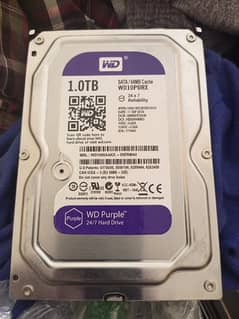 Western Digital purple 1TB 1000GB hard disk drive for PC