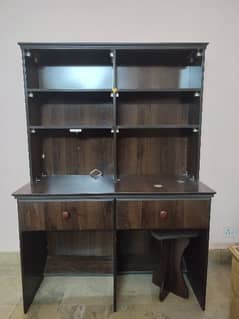 Book Shelves with study/office table and stool 0