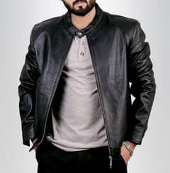 pure leather jacket best quality janiun leather