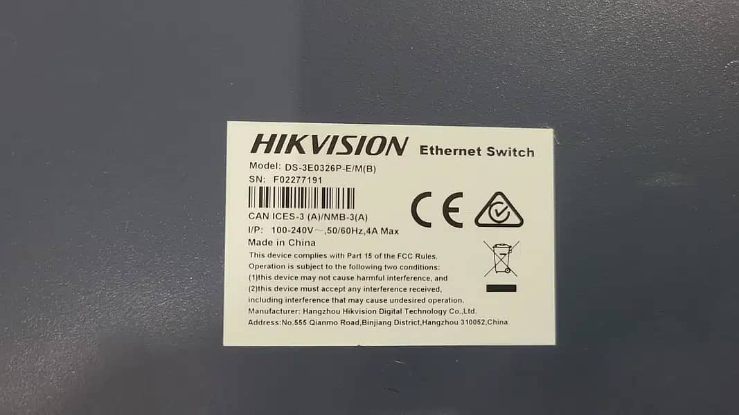 Hikvision DS-3E0326P-E(B) 24 Port Fast Ethernet PoE Switch (Used) 18