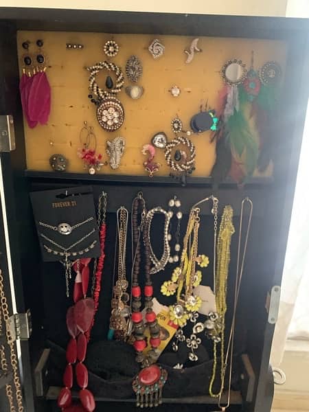 standing jewellery mirror cupboard 5