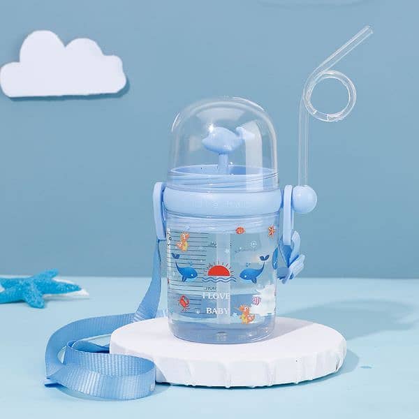 Children Whale Spray Cup Sippy Bottle 3