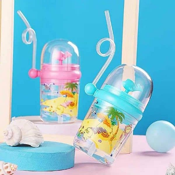 Children Whale Spray Cup Sippy Bottle 6