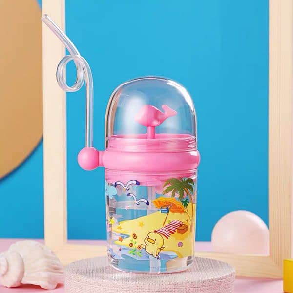 Children Whale Spray Cup Sippy Bottle 7