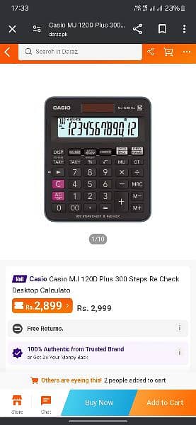 CasioCasio MJ 120D Plus 300 Steps Re Check Desktop Calculato 3
