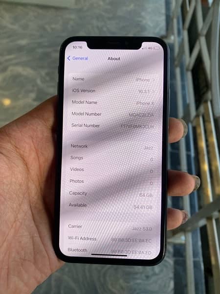 Iphone x 64Gb Pta Approved Battery 87 percent 3