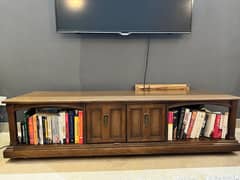 American Wood Credenza/Console Cabinet with Wheels