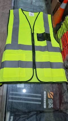 Safety Vest Jackets Reflective Strips Vest 120GMS