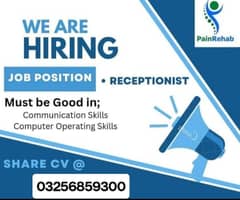 Female Receptionist required 0
