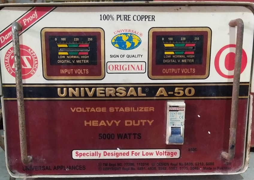 5000 watt stablizer Universal A-50 1