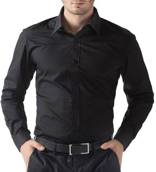 Dress Shirt High Quality Black 1