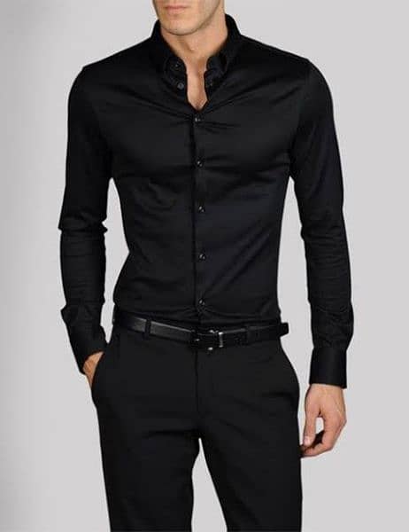 Dress Shirt High Quality Black 2