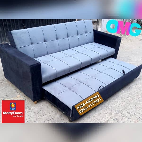 Molty double bed sofa cum bed/dining table/stool/Lshape sofa/chair 12