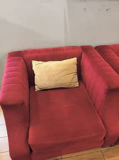 3 piece Sofa set (Maroon) 0