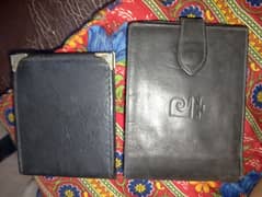 2 piece piure cardir Paris pure leather black purse