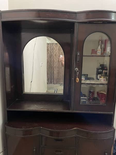 Wooden dressing table with mirror 1
