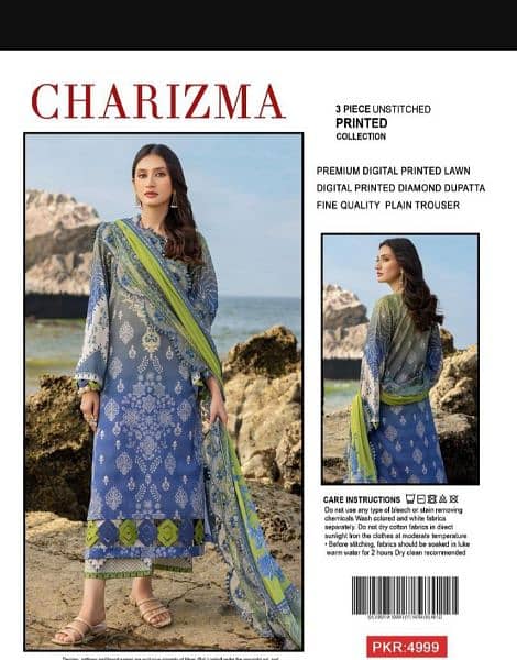 Charizma,Limelight,Maria. B,Mbroidered branded 3 pieces lawn suits 18