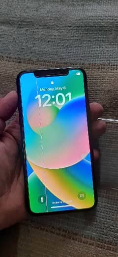 I phone X 64 GB BYPASS  NoN pTA panel main line hai battery 76 No Exch