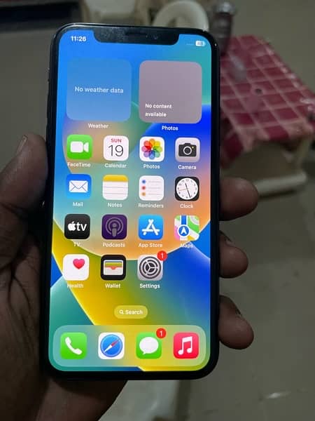 iphone x 64gb pta approved black colour 83 btry health 1