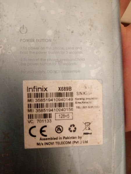 Infinix Hot 10s Single Hand use 6/128 10