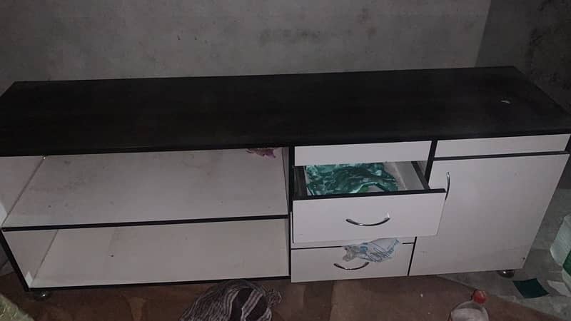 2 cupboards and 1 LED table for sale on urgent basis 2